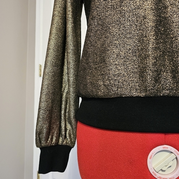 HP🎉 ⭐ Express Metallic Pullover Crew Neck Sweater - Size SP - Picture 5 of 12